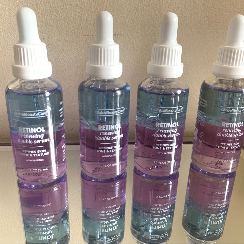 (Lot X 4)GLOBAL BEAUTY CARE Retinol Renewing Double Peptide Serum - NWT